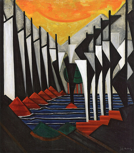 Composition No. 18, vintage artwork by Jacoba van Heemskerck, 12x8" (A4) Poster