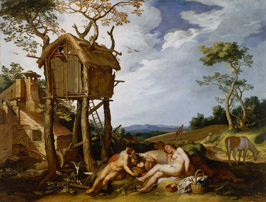 The Parable of the Wheat and the Tares, vintage artwork by Abraham Bloemaert, 12x8" (A4) Poster
