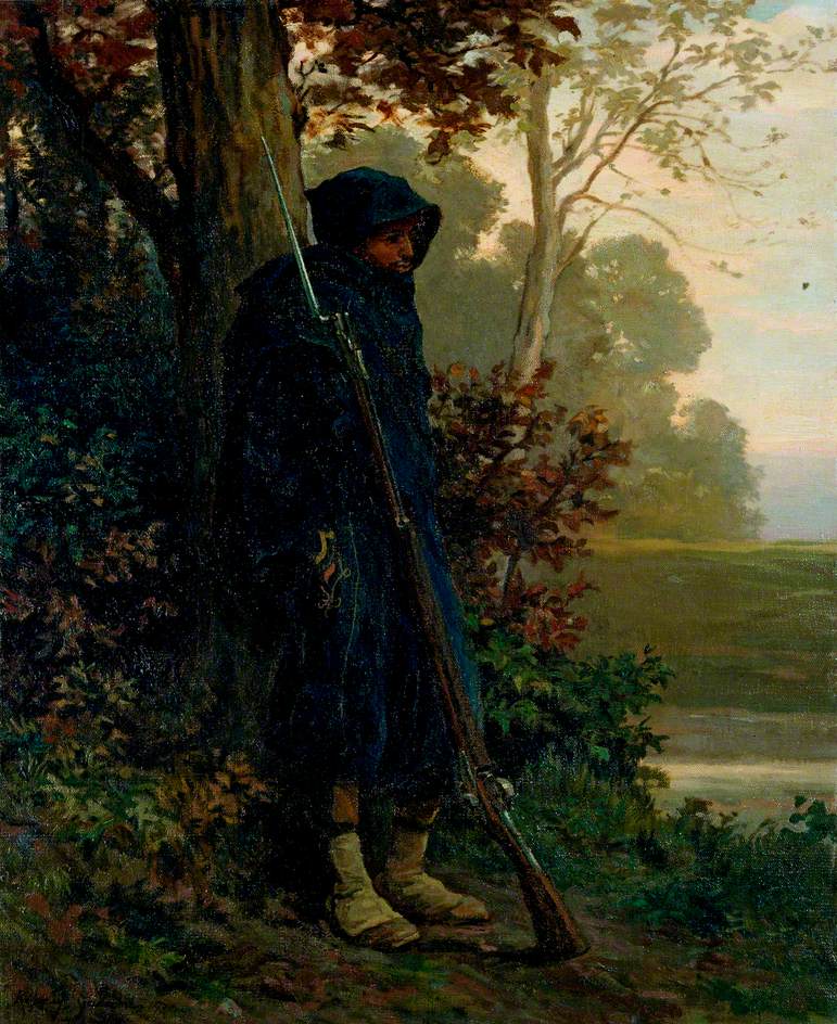 The Sentinel, vintage artwork by Guillaume Urbain Regamey, 12x8" (A4) Poster