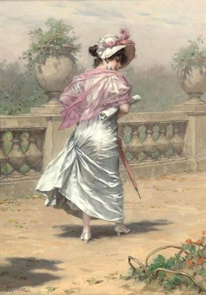 The Latest News, vintage artwork by Frederik Henrdik Kaemmerer, 12x8" (A4) Poster