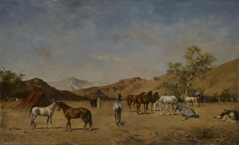 An Arabian Camp, vintage artwork by Eugène Fromentin, A3 (16x12") Poster Print