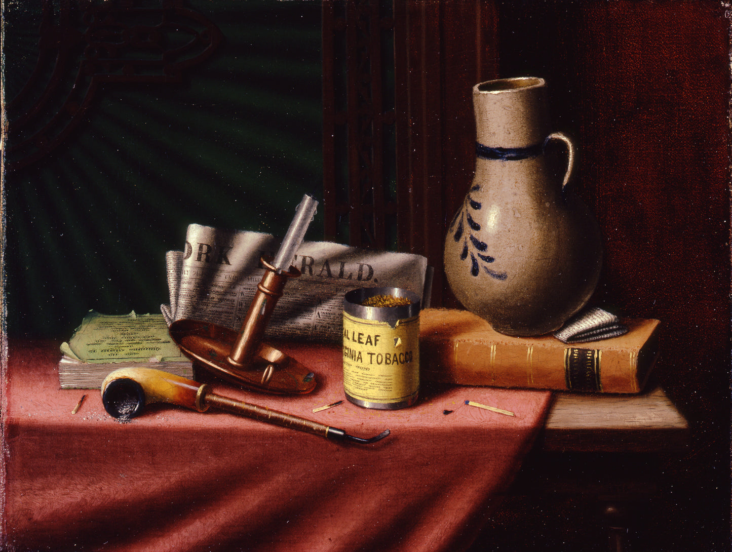 Bachelor’s Table, vintage artwork by William Michael Harnett, 12x8" (A4) Poster