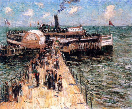 The Excursion Boat, vintage artwork by Ernest Lawson, 12x8" (A4) Poster