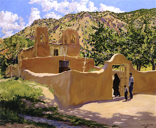Oferta para San Esquipula, vintage artwork by Walter Ufer, 12x8" (A4) Poster