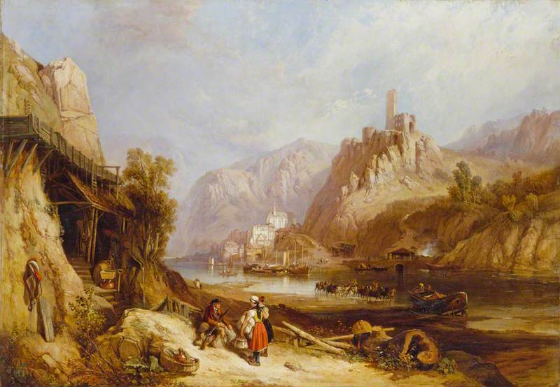 Beilstein on the Moselle, vintage artwork by Clarkson Frederick Stanfield, A3 (16x12") Poster Print