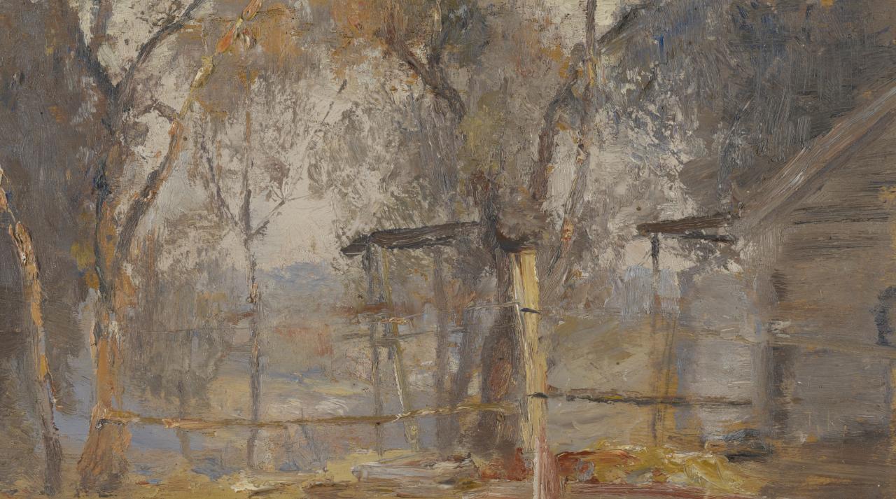 Barn Close, Diamond Creek by Tom Roberts,A3(16x12")Poster