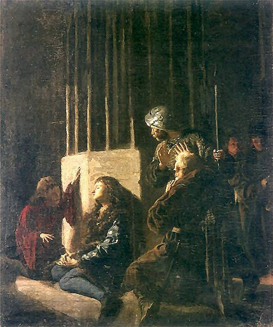Saint Casimir and Jan Ds‚ugosz by Leon Jan Wyczolkowski,A3(16x12")Poster