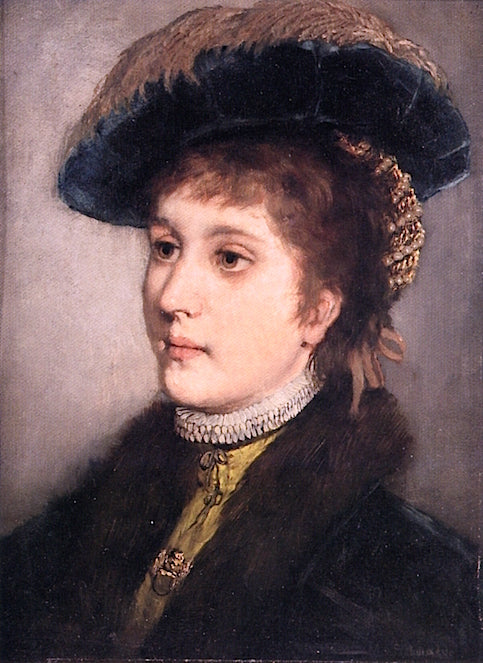 Portrait of Miss Davenport by Max von Schmadel,A3(16x12")Poster