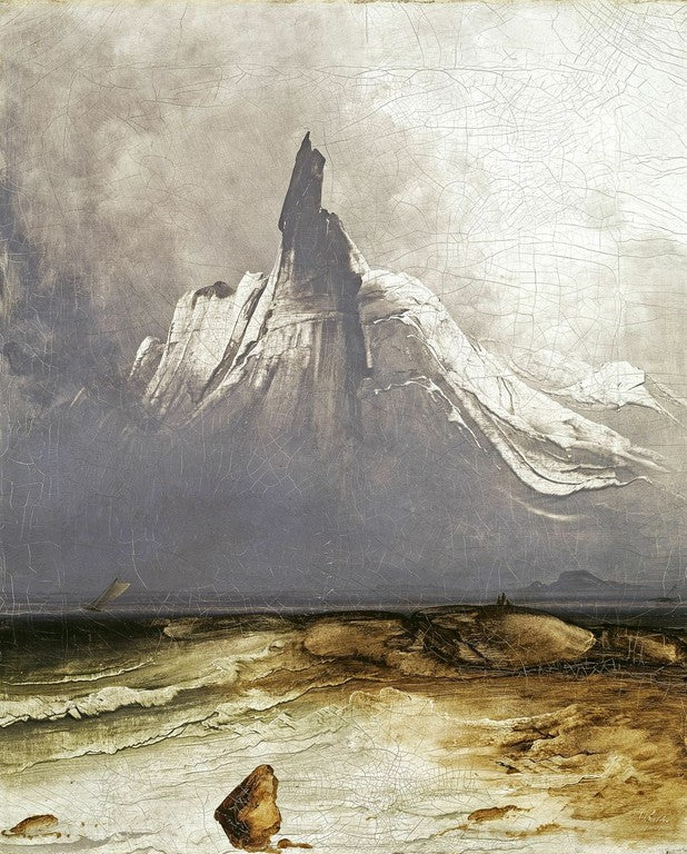 Mount Stetind in the Fog, vintage artwork by Peder Balke, A3 (16x12") Poster Print
