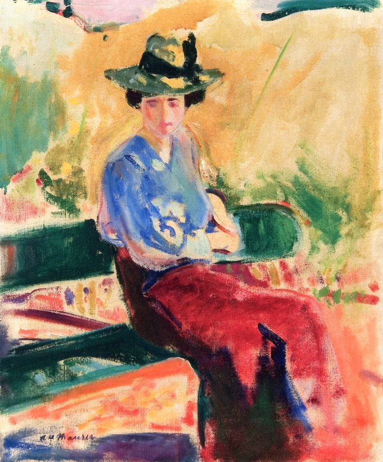 Figure on Bench by Alfred Henry Maurer,A3(16x12")Poster