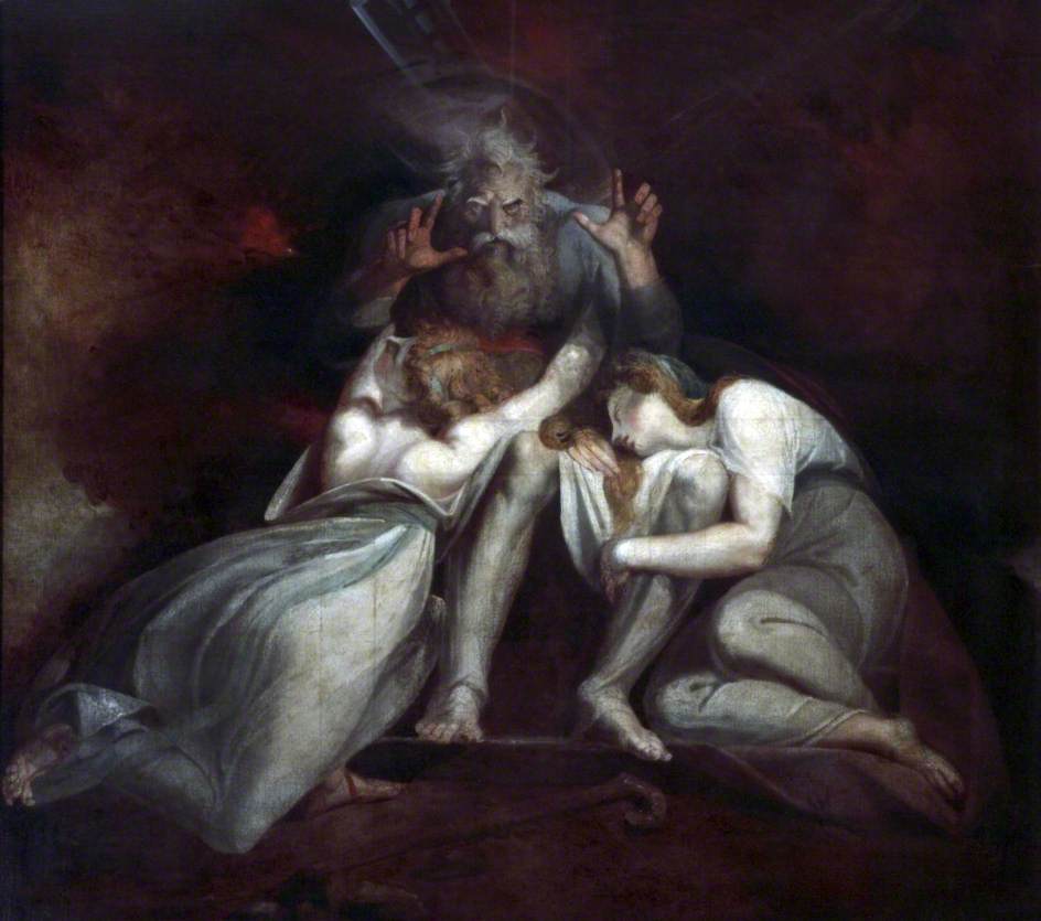 The Death of Oedipus, vintage artwork by Johann Heinrich Füseli, 12x8" (A4) Poster