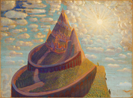 Fairy-Tale, Castle, vintage artwork by Mikalojus Ciurlionis, 12x8" (A4) Poster