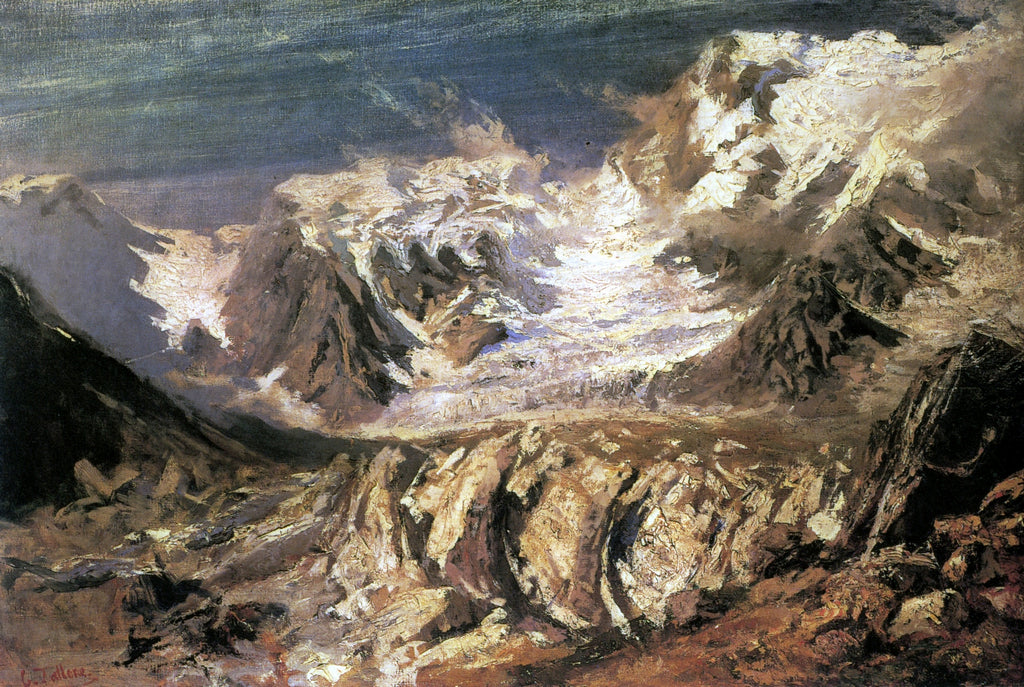 Glacier Macugnaga, vintage artwork by Cesare Tallone, 12x8" (A4) Poster