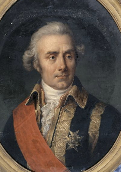 Admiral Louis-Charles, comte du Chaffault, vintage artwork by Jean-Pierre Franque, 12x8" (A4) Poster