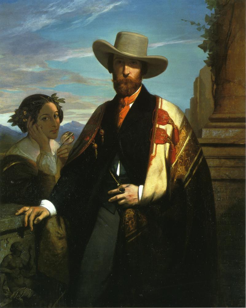 Portrait of Alfred Bruyas, vintage artwork by Auguste Glaize, A3 (16x12") Poster Print