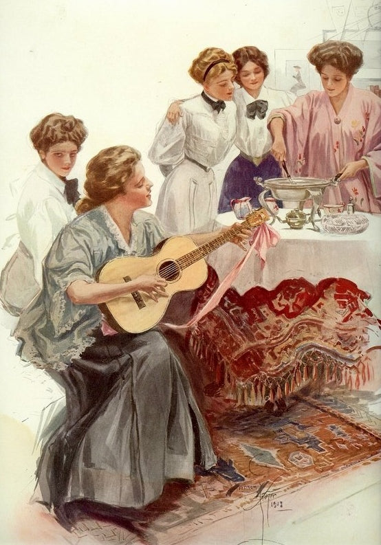 The fudge party, vintage artwork by Harrison Fisher, 12x8" (A4) Poster