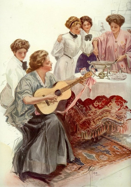 The fudge party, vintage artwork by Harrison Fisher, 12x8" (A4) Poster