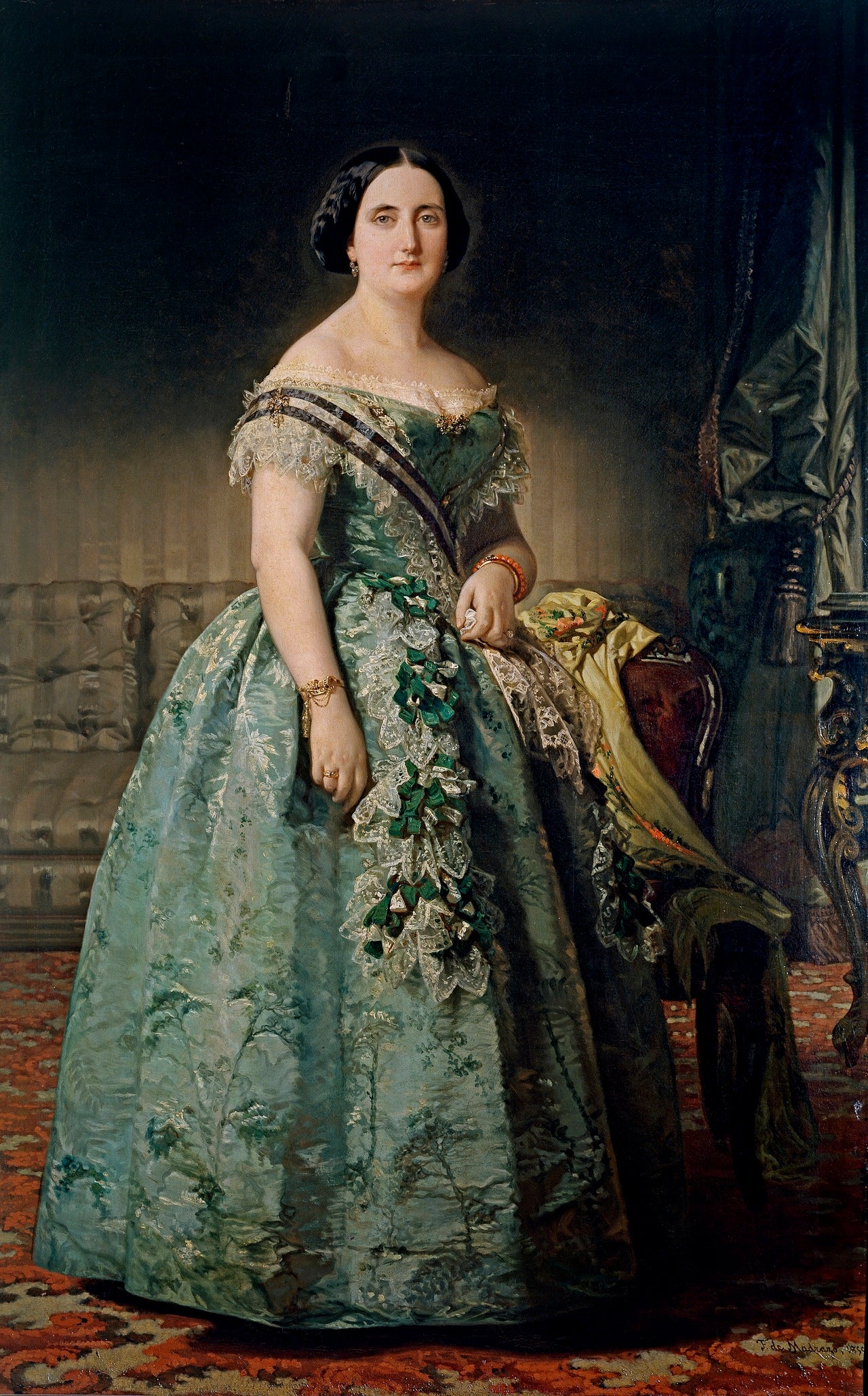 Josefa Coello de Portugal, vintage artwork by Federico de Madrazo y Kuntz, A3 (16x12") Poster Print