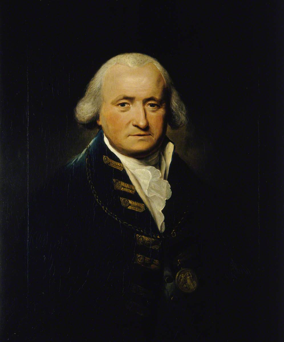 Sir Thomas Pasley, Admiral of the White, vintage artwork by Lemuel Francis Abbott, 12x8" (A4) Poster