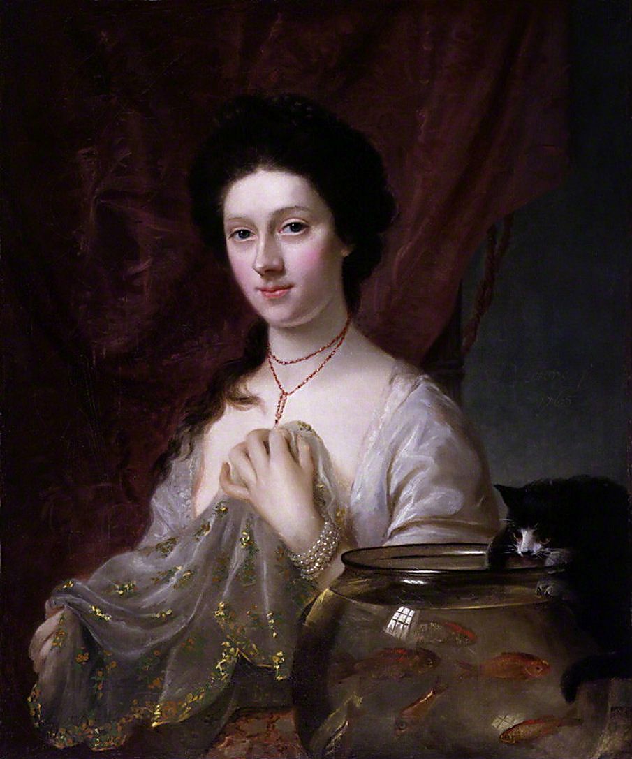 Kitty Fisher, vintage artwork by Nathaniel Hone the Elder, 12x8" (A4) Poster