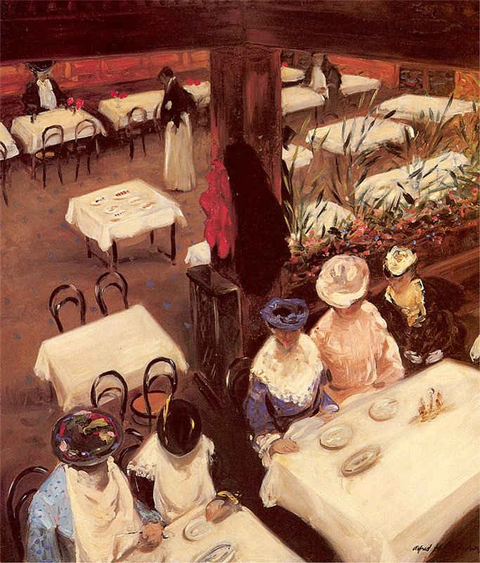 Cafe-restaurant by Alfred Henry Maurer,A3(16x12")Poster