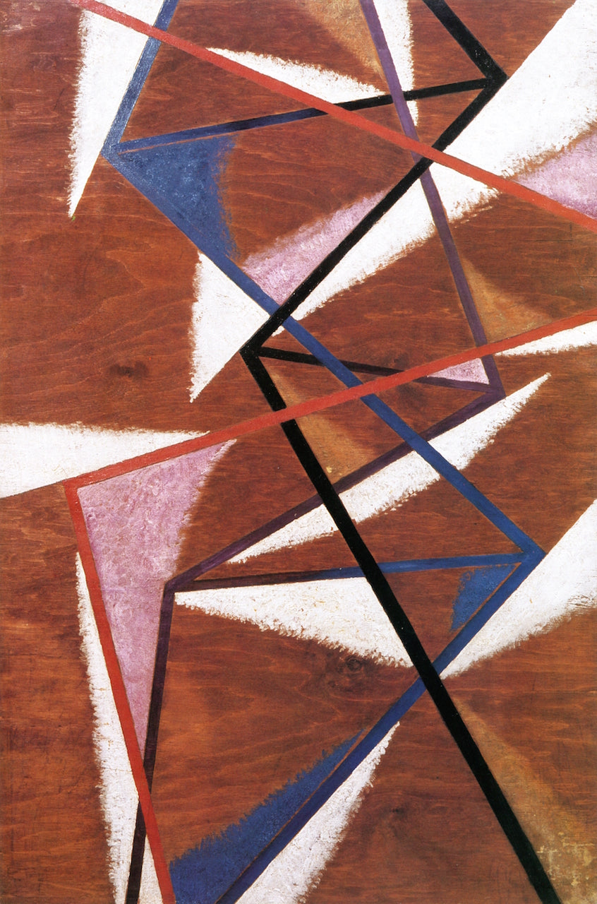 Constructivist Compostion, vintage artwork by Liubov Popova, 12x8" (A4) Poster