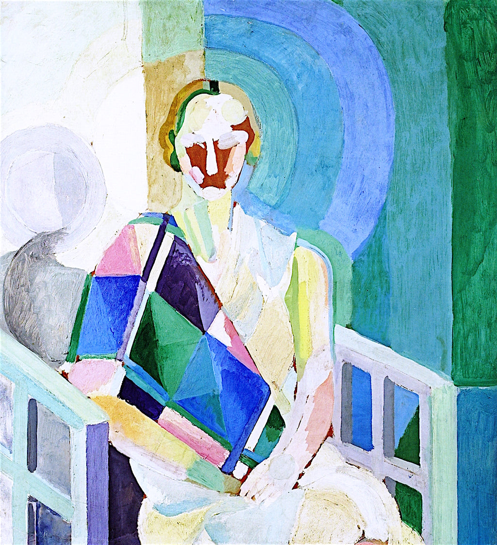 Portrait of Madame Heim (study), vintage artwork by Robert Delaunay, 12x8" (A4) Poster