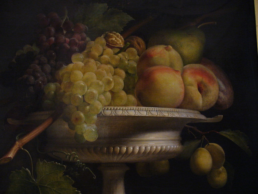 Fruits in an alabaster cup, vintage artwork by Antoine Berjon, 12x8" (A4) Poster