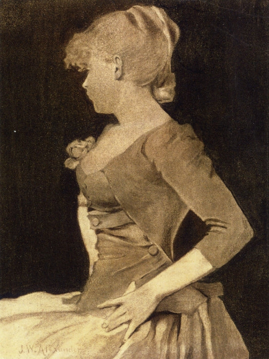 Silhouette of a Young Girl by John White Alexander,A3(16x12")Poster