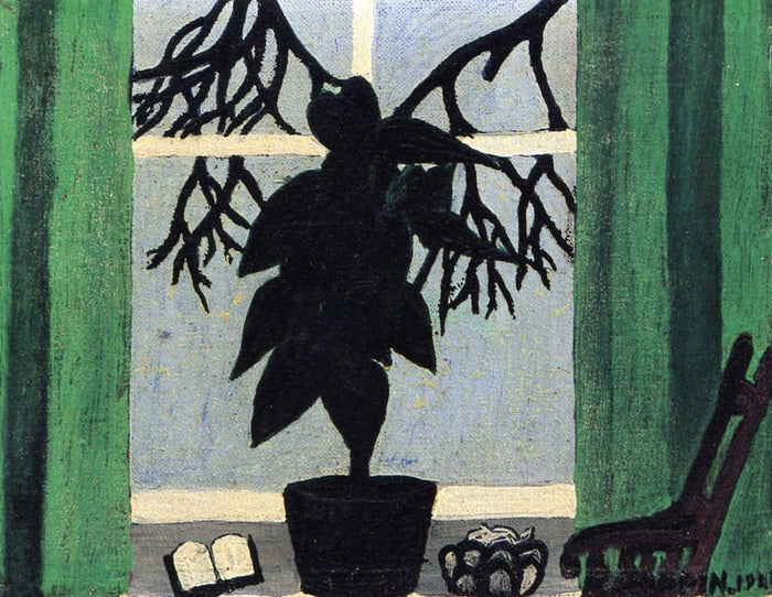 Potted Plant in a Window by Horace Pippin,16x12(A3) Poster