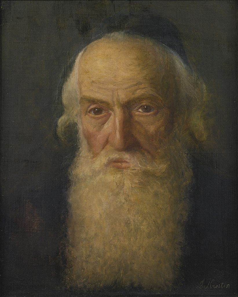 Portrait of a Rabbi by Lazar Krestin,A3(16x12")Poster