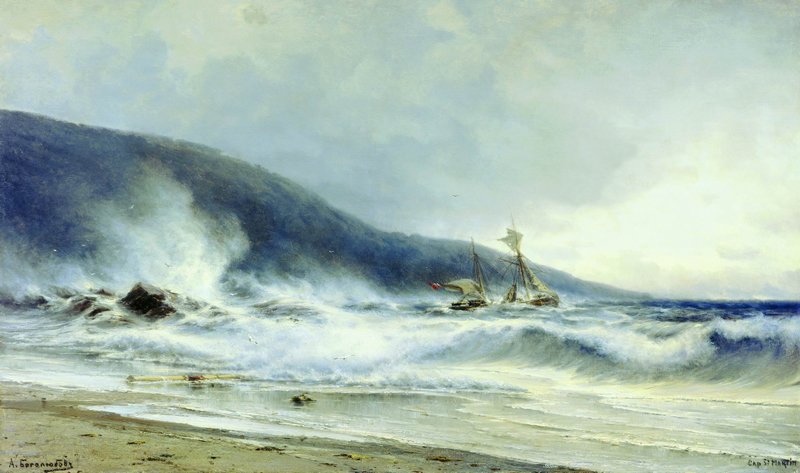 Cape St. Marin, vintage artwork by Alexei Bogoliubov, 12x8" (A4) Poster