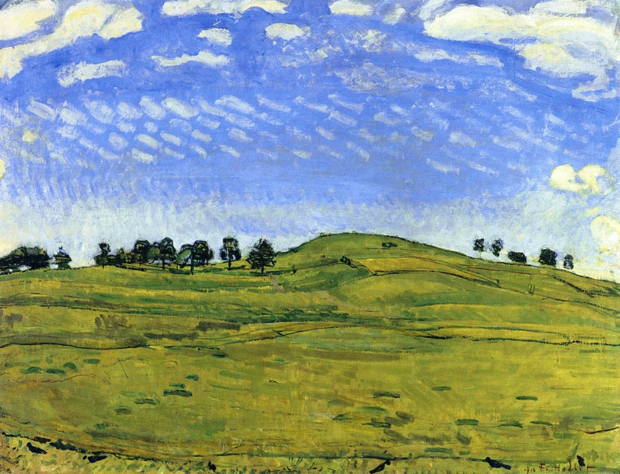 ape with Ravens, in the Bernese Oberland by Ferdinand Hodler,A3(16x12")Poster