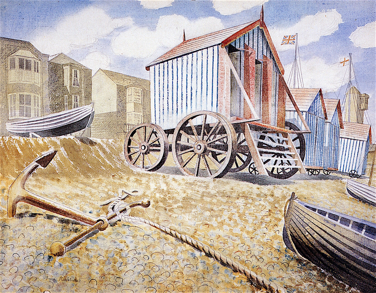Adelburgh, vintage artwork by Eric Ravilious, 12x8" (A4) Poster