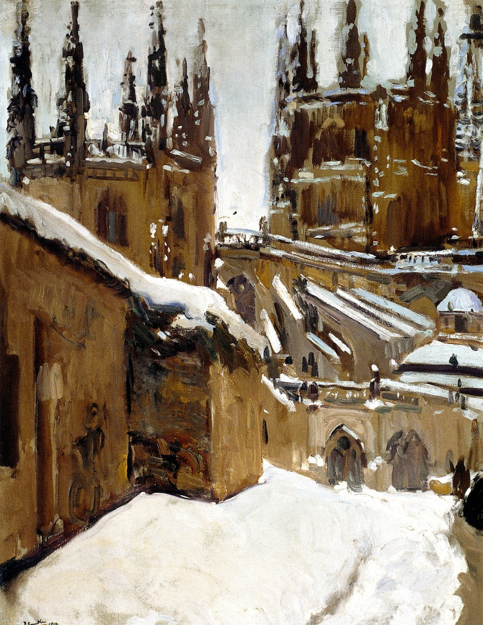 hedral of Burgos under the Snow by Joaquin Sorolla y Bastida,A3(16x12")Poster