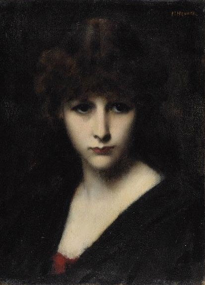 Candeur, vintage artwork by Jean-Jacques Henner, 12x8" (A4) Poster