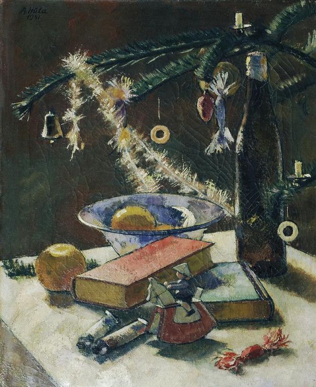 Still Life under the Christmas Tree by Anton Hula,16x12(A3) Poster