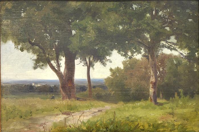 Brannenburg, vintage artwork by Eduard Peithner von Lichtenfels, 12x8" (A4) Poster