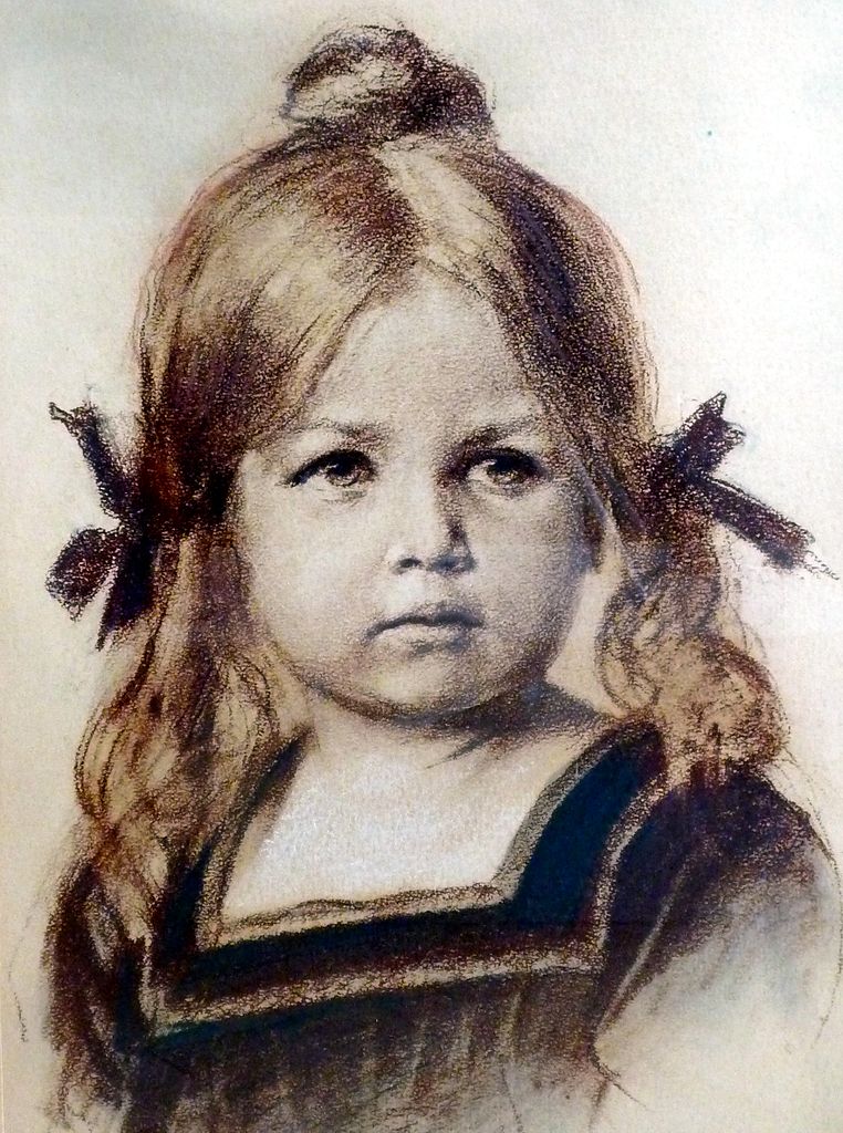 The Artist's Daughter Jutta-Sabine by Georg Ludwig Meyn,A3(16x12")Poster