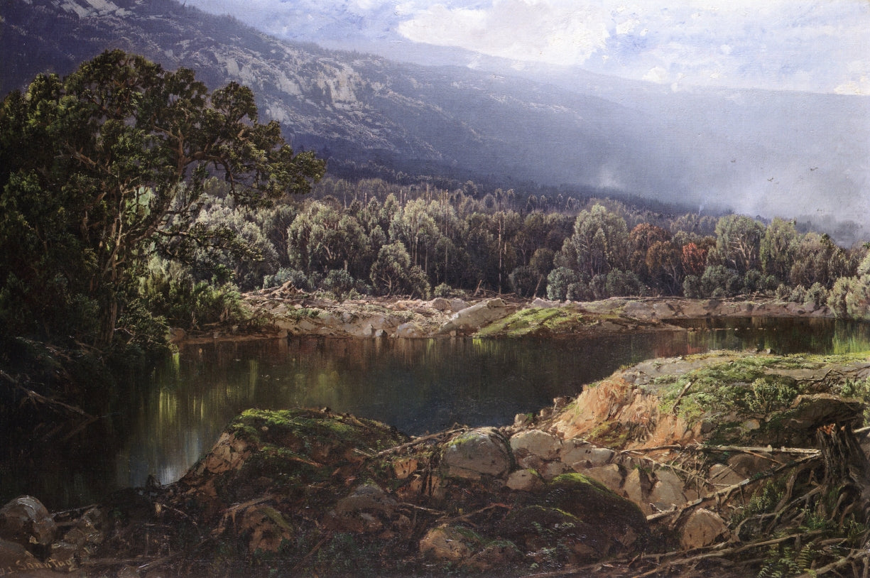 Morning in the Adirondacks, vintage artwork by William Louis Sonntag, Sr, 12x8" (A4) Poster