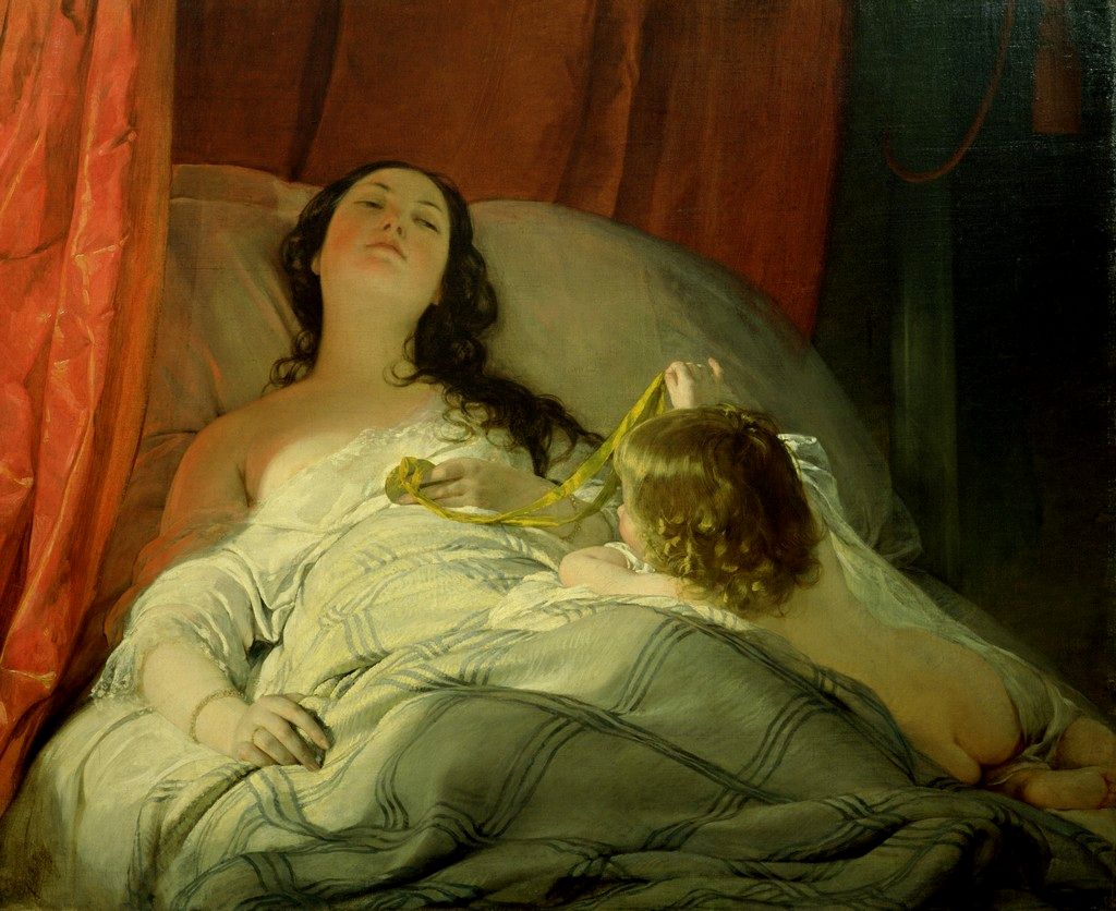 The Drowsy One, vintage artwork by Friedrich von Amerling, A3 (16x12") Poster Print