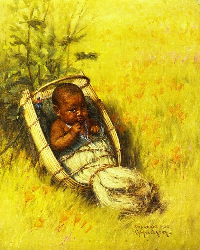Indian Papoose Kawasi by Grace Carpenter Hudson,A3(16x12")Poster
