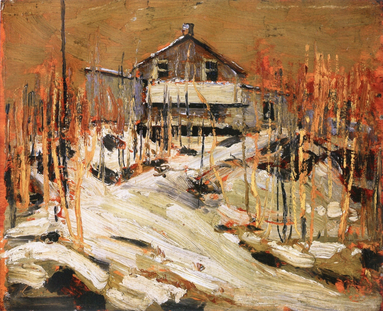 Fraser's Lodge, vintage artwork by Tom Thomson, 12x8" (A4) Poster
