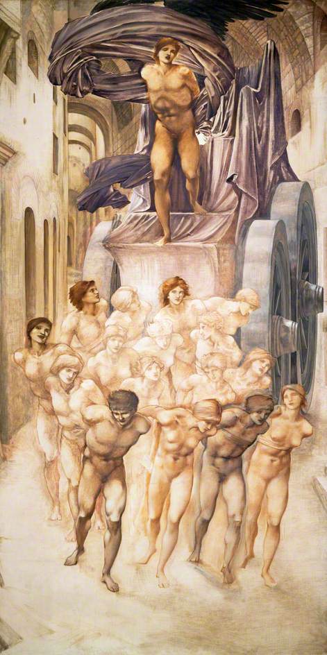 The Car of Love, vintage artwork by Sir Edward Burne-Jones, 12x8" (A4) Poster