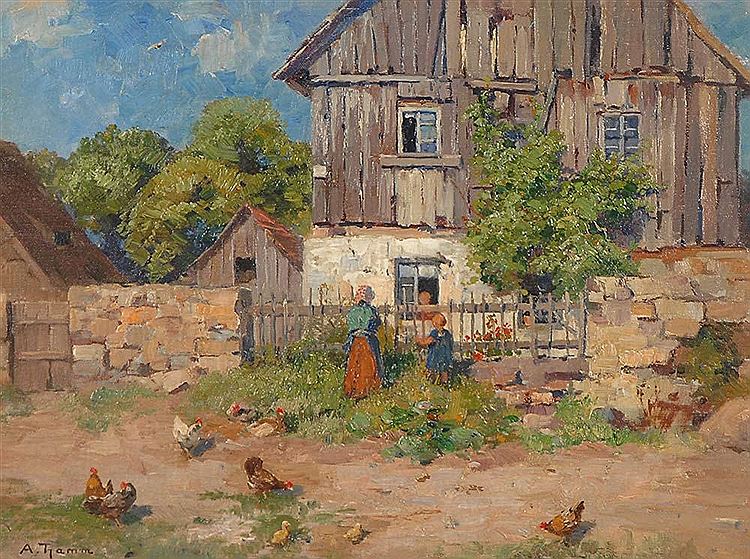 Barnhouse in Summer by Adolf Thamm,A3(16x12")Poster