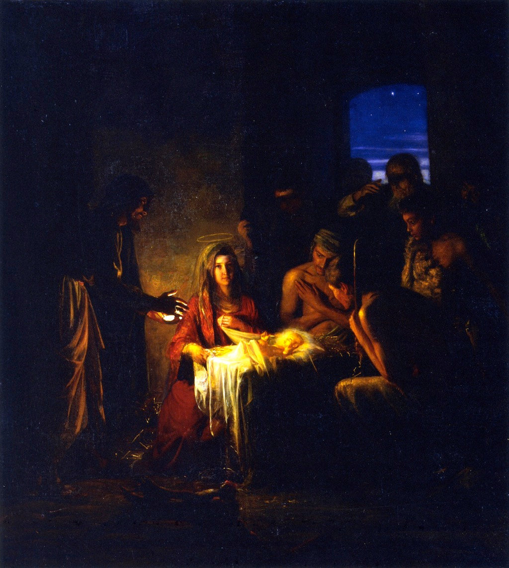 The Holy Night, vintage artwork by Carl Heinrich Bloch, 12x8" (A4) Poster