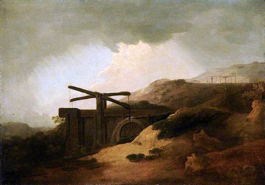 Consett Iron Works, Durham, vintage artwork by Attributed to John Sell Cotman, 12x8" (A4) Poster
