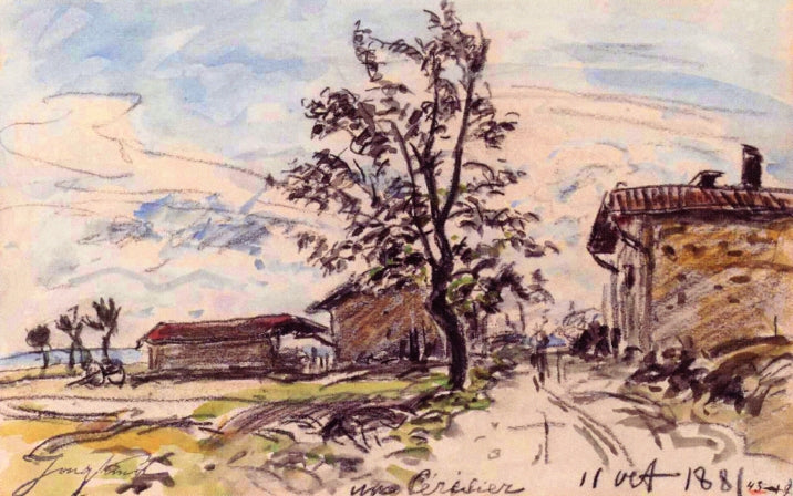 A Cherry Tree, vintage artwork by Johan Barthold Jongkind, A3 (16x12") Poster Print