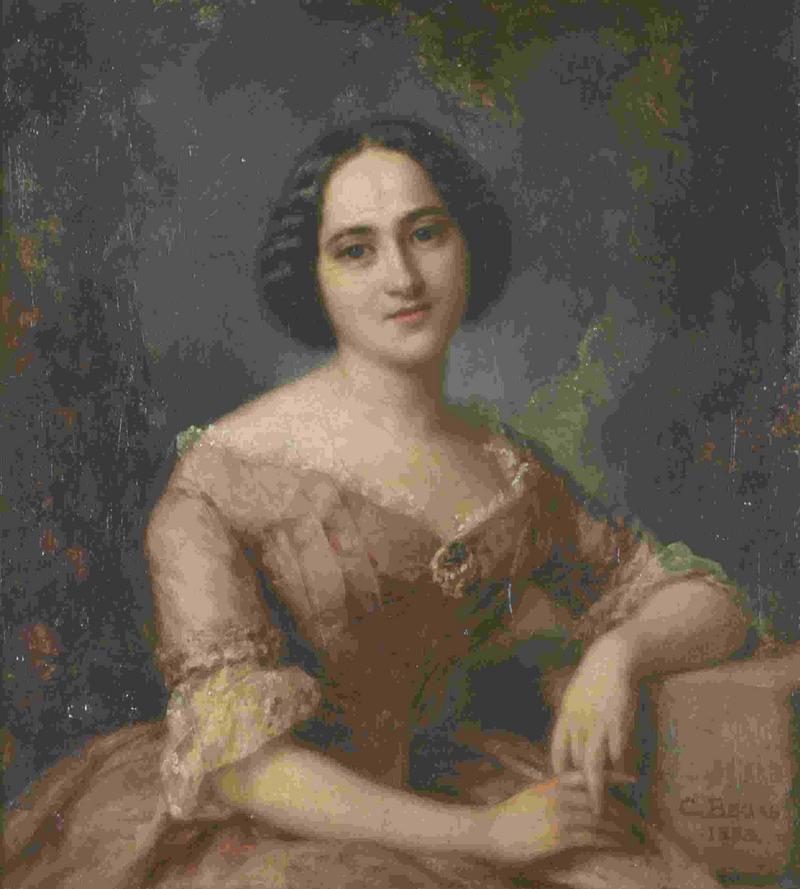 Marie-Elise Beerend, vintage artwork by Carl Joseph Begas, A3 (16x12") Poster Print