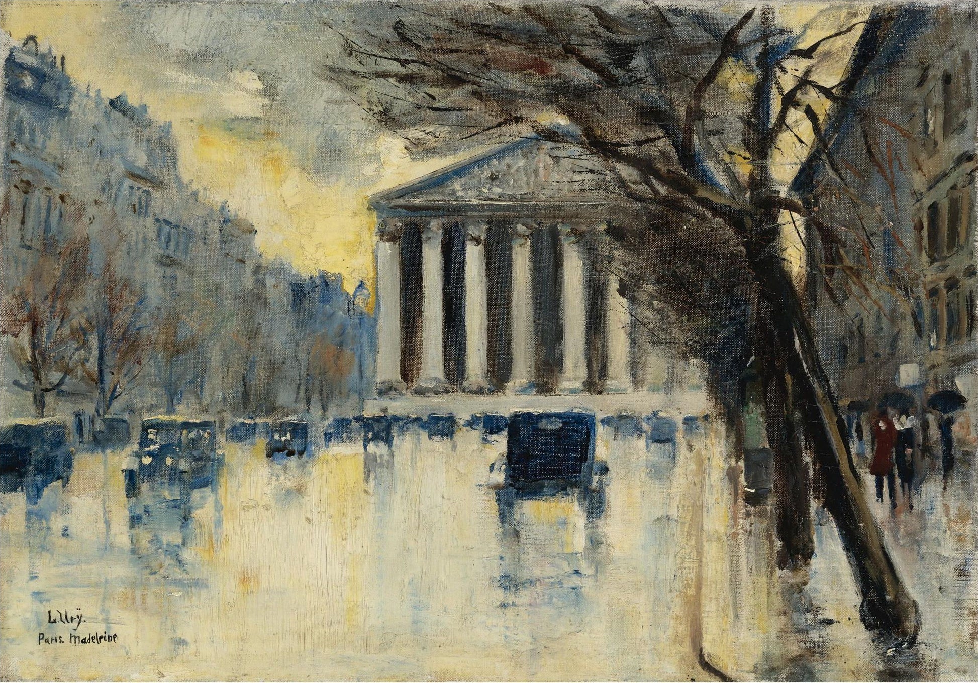 La Madeleine by Lesser Ury,A3(16x12")Poster